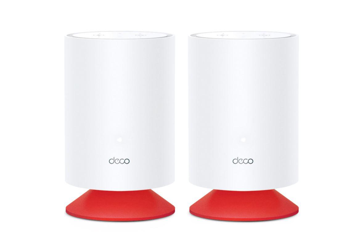 MESH TP-LINK, wireless, router AX1800, pt interior,difuzor incorporat,1800 Mbps, port LAN, WAN, 2.4 GHz 5 GHz, antena internax4, standard 802.11ax, "Deco Voice X20(2-pack)" (timbru verde 2.00 lei) - Image 2