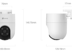 EZVIZ IP kamera H8C 2K+/ PTZ/ Wi-Fi/ 4Mpix/ krytí IP65/ objektiv 4mm/ H.265/ IR přísvit až 30m/ bílá