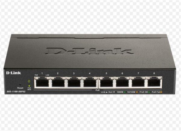 NET SWITCH 8PORT 10/100/1000/POE DGS-1100-08V2/E D-LINK