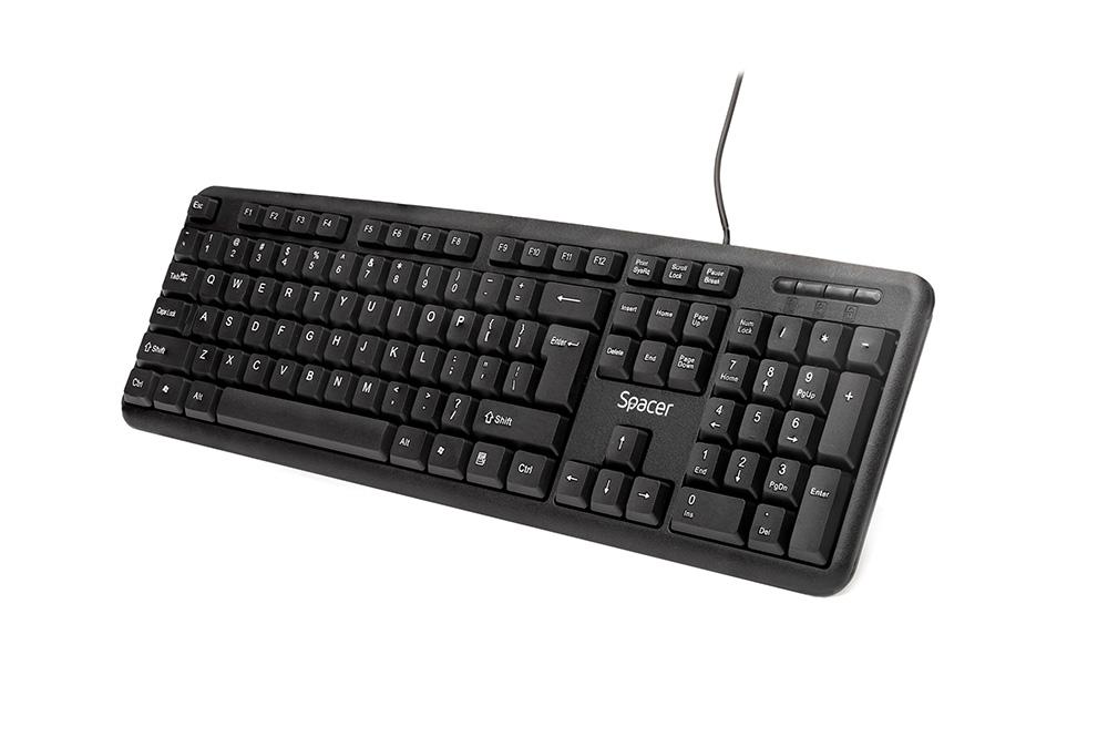 TASTATURA SPACER USB, 104 taste, anti-spill, black, "SPKB-S62"/45505855 (timbru verde 0.8 lei) - Image 3