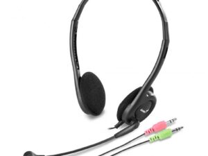 CASTI Genius, "HS-200C", cu fir, standard, utilizare multimedia, microfon pe brat, conectare prin Jack 3.5 mm, negru, "31710151100", (timbru verde 0.8 lei)