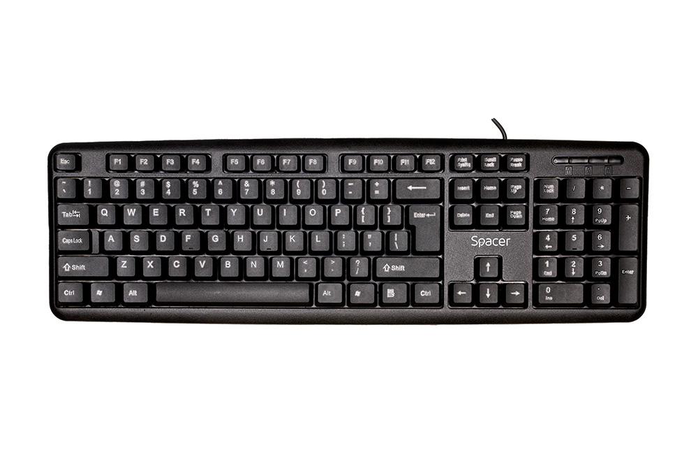 TASTATURA SPACER USB, 104 taste, anti-spill, black, "SPKB-S62"/45505855 (timbru verde 0.8 lei) - Image 4