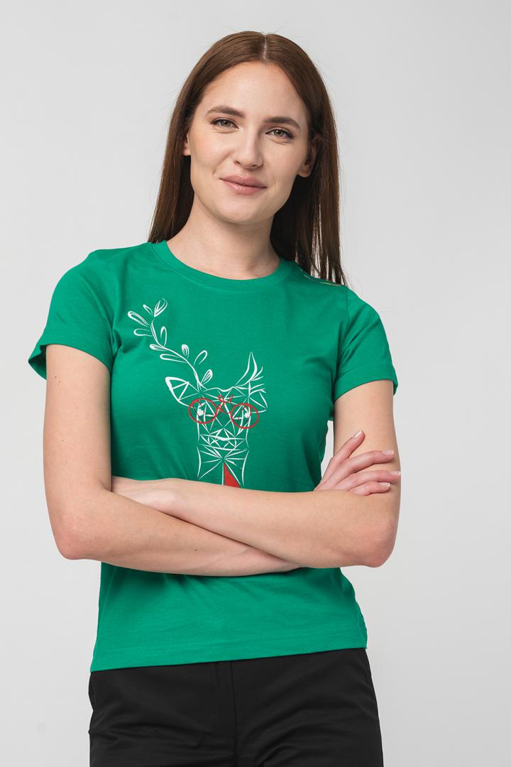 TRICOU CERB FAMILIE FEMEI K GREEN-M - Image 6
