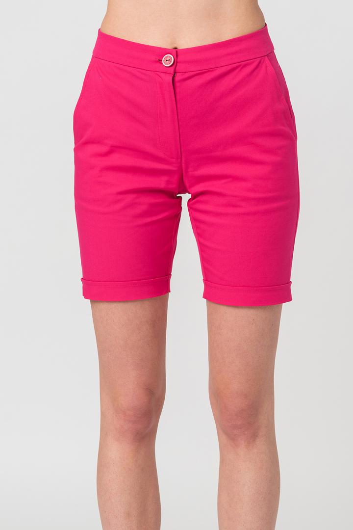 PANTALONI SCURT CASUAL FEMEI FUXIA XS - Image 3
