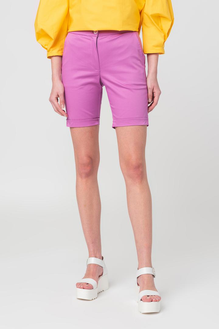 PANTALONI SCURT CASUAL FEMEI LILA S - Image 5