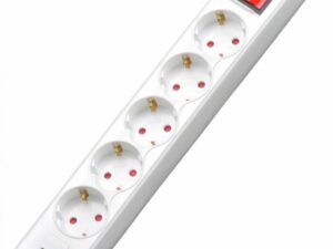 PRELUNGITOR SPACER, Schuko x 5, conectare prin Schuko (T), USB x 2, cablu 1.8 m, 16 A, max. 3500W, protectie supratensiune, alb, 45506867 "PP-5-18 USB" (timbru verde 0.18 lei)