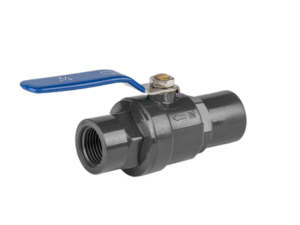 PN10 PVC combined valve, SS handle 1" female / 1" female