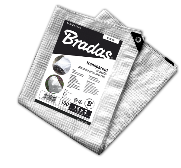 Reinforced tarpaulin LENO CRISTAL 10 x 15m 100g transparent