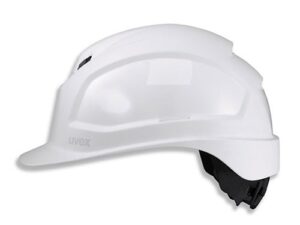Safety helmet Pheos IES, White, variable ventilation, 55-61 cm. Safety glass adapter system, ratchet wheel.