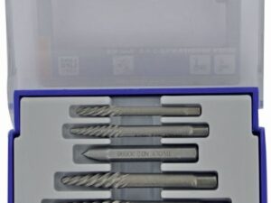 Tivoly Dowel & Broken Screw Extractor Set – 6-Piece (Extractors No. 1–5 + X-Out Ø2–8 mm), HRC-Hardened Steel