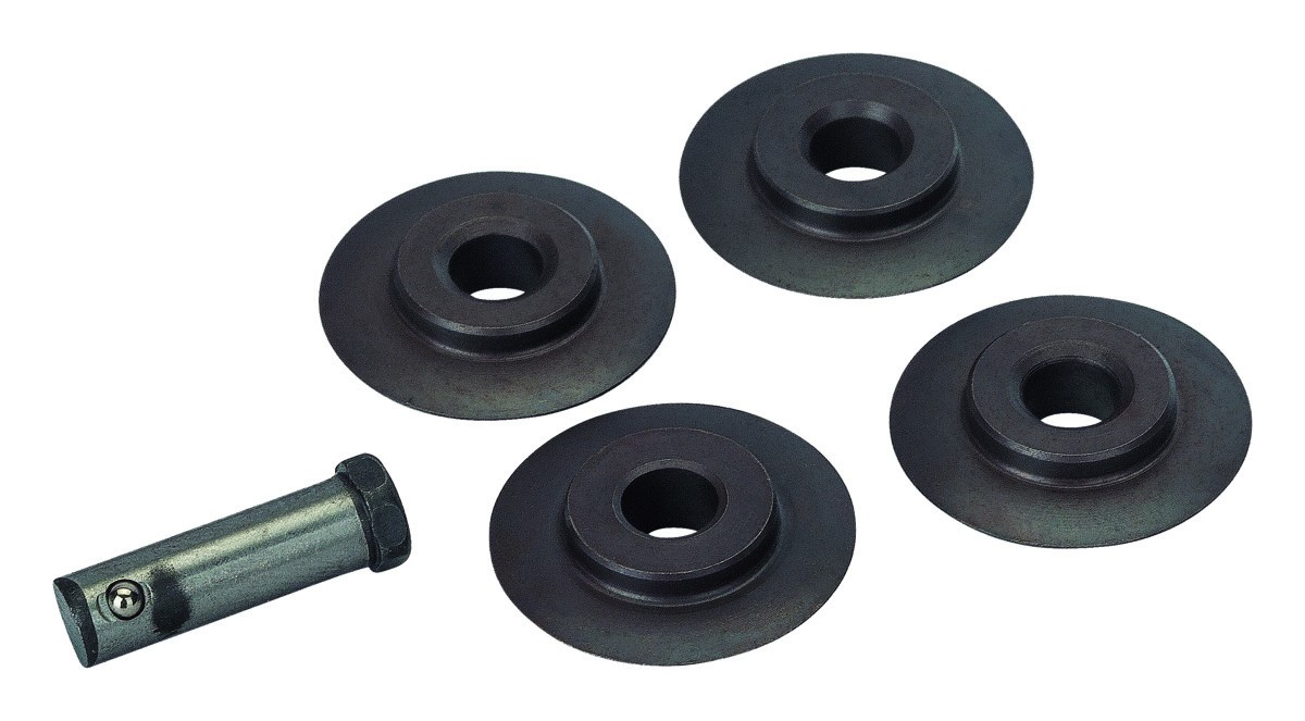 Spare blades 4 pcs and one pin for tube cutters 401-16, 401-28, 402-35, 402-76