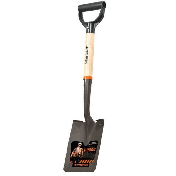 Truper small shovel with wooden shaft  D-grip handle, 72cm