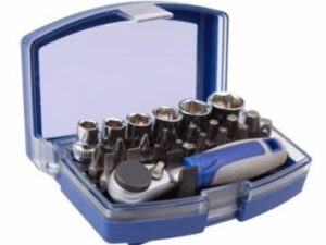 Sockets 6-13mm and bits set 1/4" 23 pcs PH1/2, PZ1/2, HEX 3/4/5/6, Torx T10/15/20/25/30, SL 4/6 Irimo