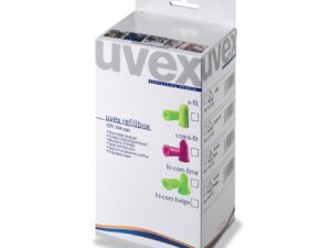 UVEX X-FIT earplugs without cord refill box for the Uvex dispenser, 300 pairs. SNR 37 dB