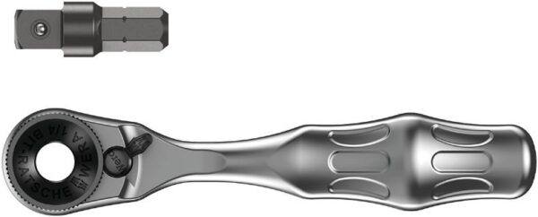 Wera Zyklop Mini Bit Ratchet – 1/4″ Drive, 60 Teeth - Image 2