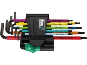 Wera 967/9 TX BO Tamper-Proof Torx® L-Key Set – 9-Piece, TX8–TX40, Thermoplastic SPKL Sleeve, BlackLaser Finish