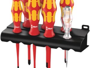 Wera Kraftform Plus 160iS/7 VDE insulated screwdriver set 7pcs PZ/SL+PH+SL+voltage tester, with rack