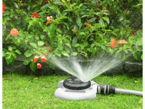 WHITE LINE 8-pattern turret sprinkler on base