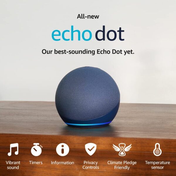 Amazon Echo Dot 5, with Alexa, Blue - Image 3