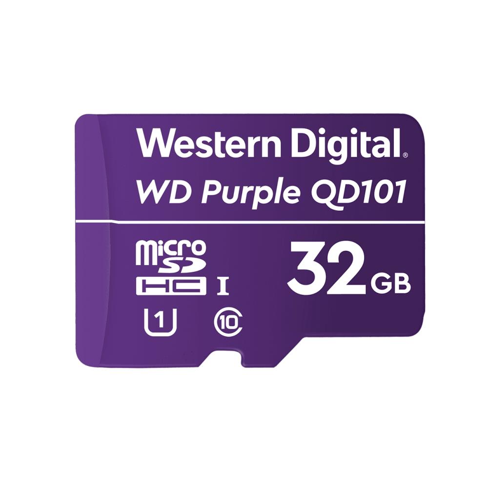 WD Purple WDD032G1P0C-85AEL0 - Flash-minneskort - 32 GB - UHS-I U1 / Class10 - microSDXC - lila