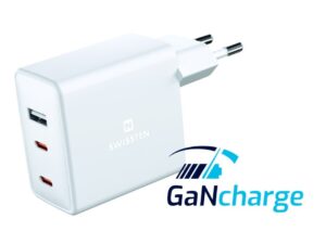 Swissten GaN Travel Charger 2 x USB-C / USB / 70W