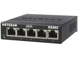 Netgear | GS305 | Gigabit Ethernet SOHO Unmanaged Switch | 5x Port | 1Gbit/s |