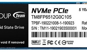 SSD Team Group MP33, M.2 2280 512GB PCI-e 3.0 x4 NVMe