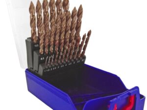 Tivoly Smart Point FUSIO Metal Drill Bit Set – 25-Piece Ø 1–13 mm, Auto-Centring, 5 mm Tri-Flat Shank, FUSIO-Coated HSS-E5