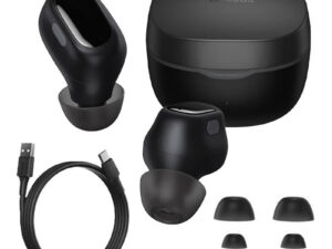 CASTI Baseus Bowie WM01, pt smartphone, wireless TWS, bluetooth 5.0, microfon pe casca, negru "NGTW370001" (timbru verde 0.18 lei) - 6932172628383