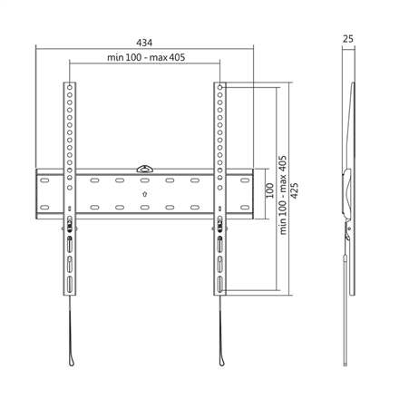 SUPORT de perete LOGILINK, pt 1 TV/monitor plat, diag. max 55 inch, fix, max 40 Kg, "BP0013" - Image 2