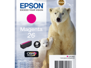 Epson 26 - 4.5 ml - magenta - original - bl�ckpatron - f�r Expression Premium XP-510, 520, 600, 605, 610, 615, 620, 625, 700, 710, 720, 800, 810, 820