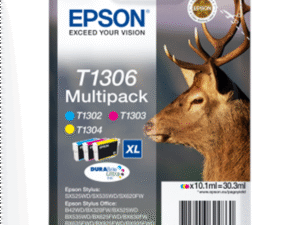 Epson T1306 Multipack - 3-pack - 30.3 ml - XL - gul, cyan, magenta - original - bl�ckpatron - f�r Stylus Office BX630, BX635, BX935, WorkForce WF-3010, 3520, 3530, 3540, 7015, 7515, 7525