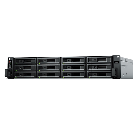 Synology RackStation RS3621xs+ - Server NAS - 12 z�suvky - k upevn�n� na reg�l - SATA 6Gb/s - RAID 0, 1, 5, 6, 10, JBOD, RAID F1, 1 n�hradn� jednotka, 10 hot spare, 5 blesk.z�loha, rezervn� disk 6 hot spare, F1 hot spare - RAM 8 GB - Gigabit Ethernet / 10