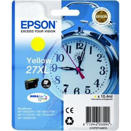 Epson inkoustová náplň/ T2714/ Singlepack 27XL DURABrite Ultra Ink/ Žlutá