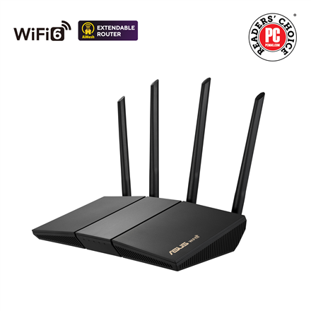 Routers Asus Wireless AX3000 Dual Band WiFi 6 RT-AX57 802.11ax, 2402+574 Mbit/s, 10/100/1000 Mbit/s, Ethernet LAN (RJ-45) ports 4, Antenna type External