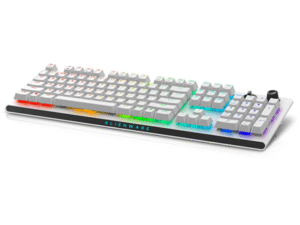 Computer keyboard Dell Alienware Tri-Mode AW920K Wireless Gaming Keyboard, RGB LED light, US, Wireless, Lunar Light, Bluetooth, Numeric keypad, CHERRY MX Red