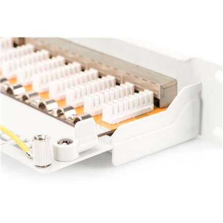 Digitus | Patch Panel | DN-91624S | White | Category: CAT 6; Ports: 24 x RJ45; Retention strength: 7.7 kg; Insertion force: 30N max | 48.2 x 4.4 x 10.9 cm - Image 4