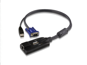 Server - Other Accessories Aten USB VGA KVM Adapter 1 x RJ-45 Female, 1 x USB Male, 1 x HDB-15 Male