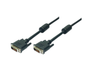 ADAPTOR video LOGILINK, DVI-D DL (T) la DVI-D DL (T) 24+1pin, 2m, conectori auriti, rezolutie maxima Full HD (2560 x 1440), plastic, 2 x ferita, dublu ecranaj, negru, "CD0001" (timbru verde 0.8 lei)