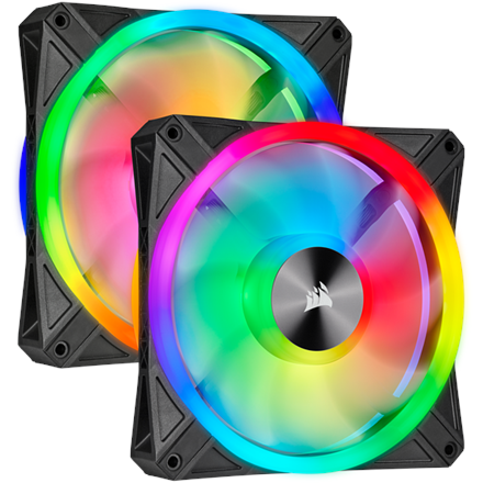 Corsair ventilátor QL Series QL140 RGB LED, 2x 140mm, 26dBA, Lighting Node CORE - Image 4
