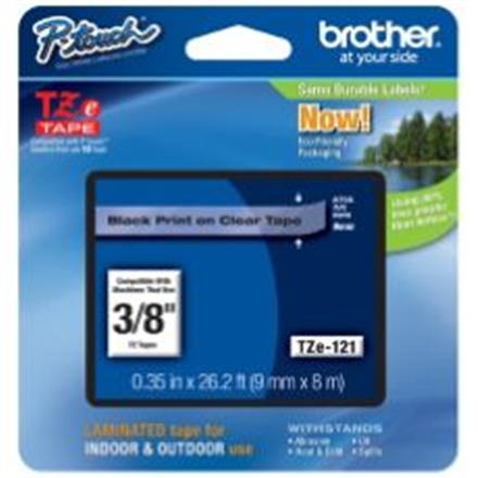 Brother Ta�ma laminowana Ta�ma/ Laminowana Black on Clear 9mm