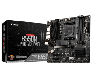 MSI Mainboard B550M PRO-VDH WIFI - micro ATX - Socket AM4 - AMD B550