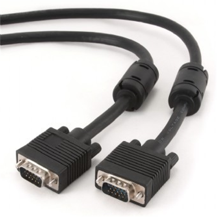 CABLU video GEMBIRD, VGA (T) la VGA (T), 10m, premium, dublu ecranat, negru, "CC-PPVGA-10M-B" (timbru verde 0.8 lei)