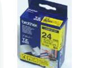 Brother TZE651 Tejp SvartText,Gul Botten,24mm