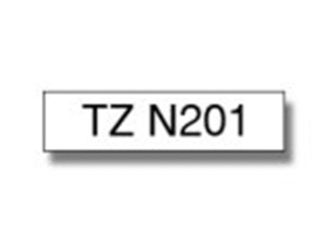 TZE-N201 TAPE WHITE PRINT BLACK