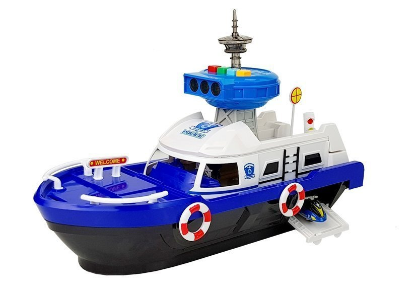 Police Transport Boat with cars, sounds and lights - Image 4