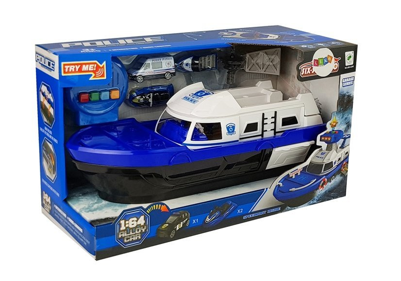Police Transport Boat with cars, sounds and lights - Image 6