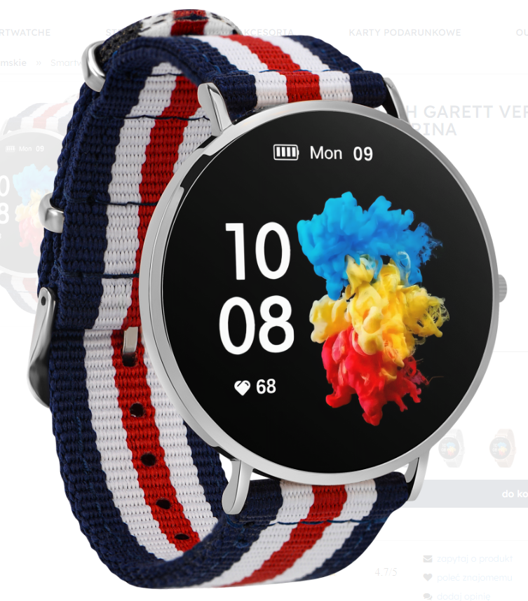 Garett Smartwatch Verona Silver Marina AMOLED / Bluetooth / IP67 / GPS / SMS - Image 3