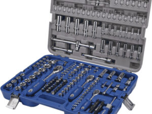 Sockets (4-32mm short ja 4-22mm long) and socket drivers set 172 pcs 1/4", 3/8" and 1/2" Irimo
