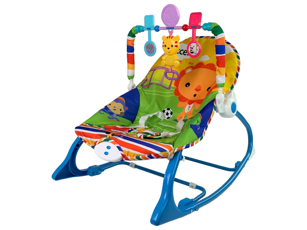 Rocking Chair 2in1 Blue Tiger Sounds Vibration - Image 2